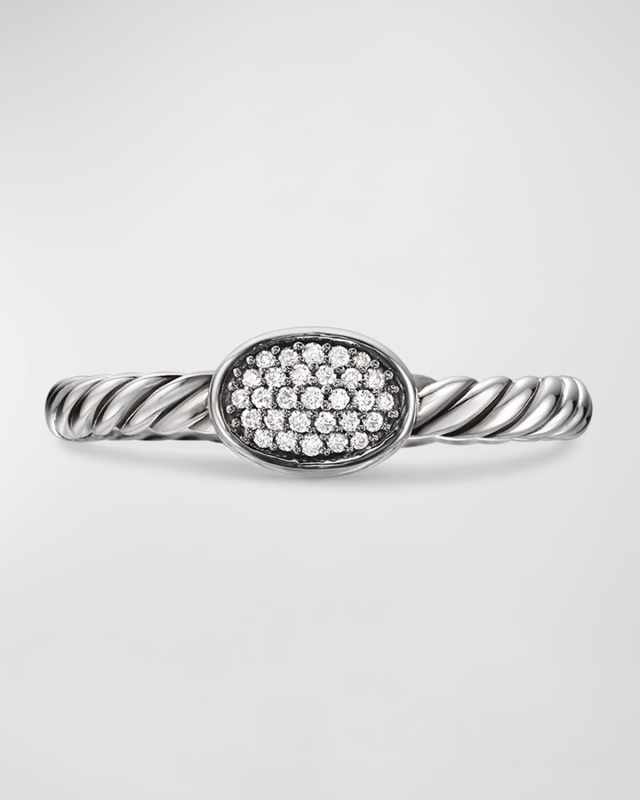 Cable Collectibles Oval Ring with Diamonds