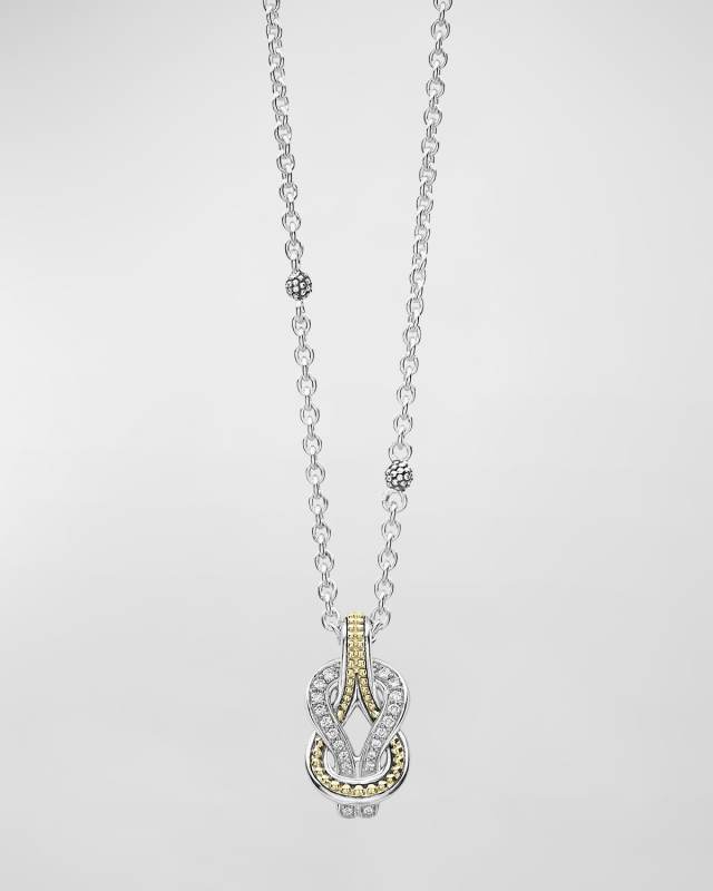 Newport 18K Gold Diamond Rope Pendant Necklace