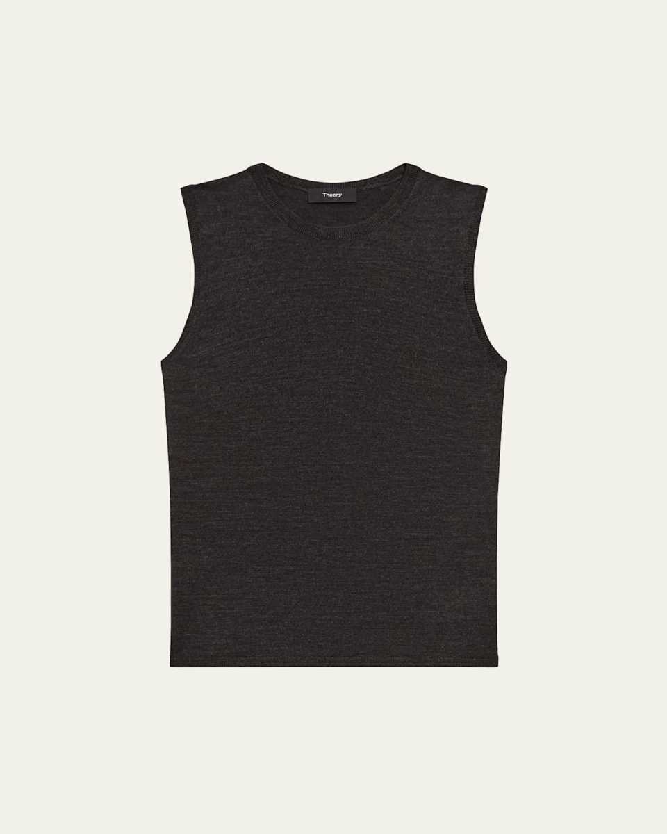 Regal Merino Wool Crewneck Shell Top