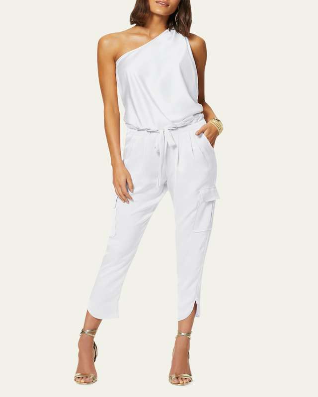 Allyn Satin Pleated Pants