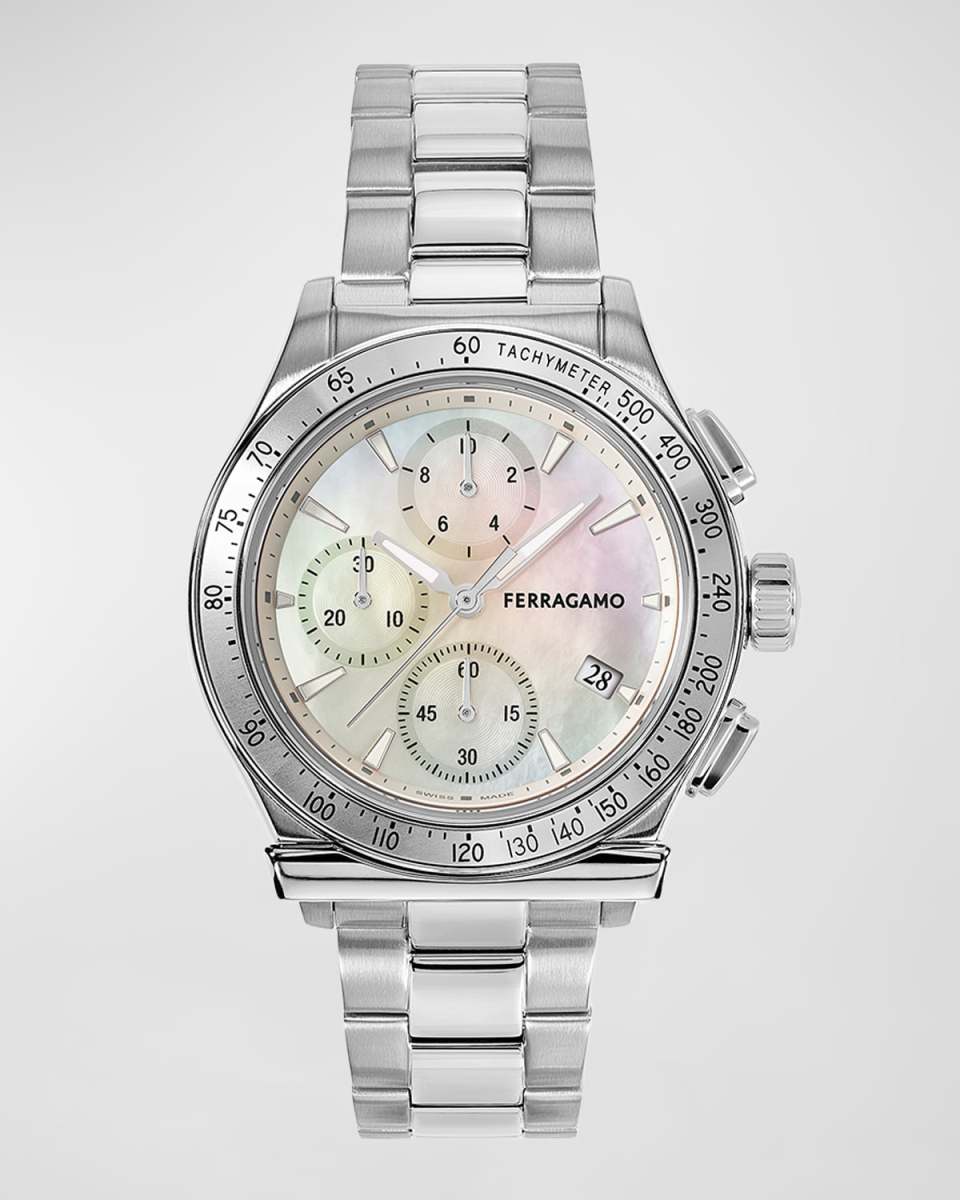 38mm Ferragamo 1927 Chrono Watch with Bracelet Strap
