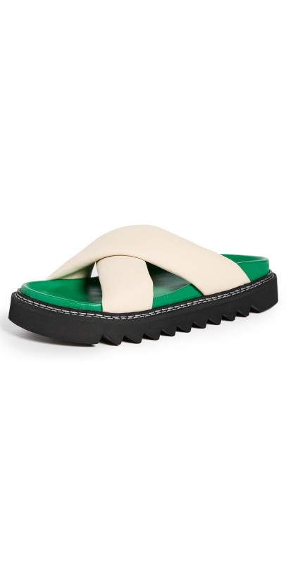 LAST Disa Leather Sandals Cream