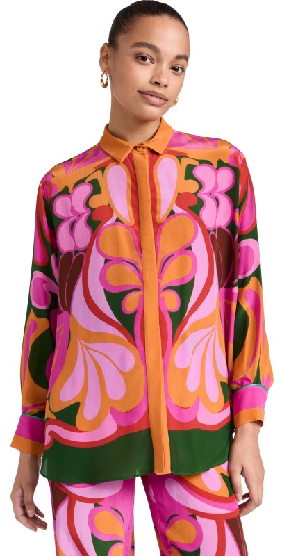 Borgo de Nor Nova Crepe Top Seventies - Orange