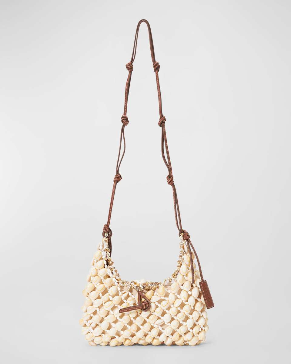 Vacanza Shell Raffia Shoulder Bag