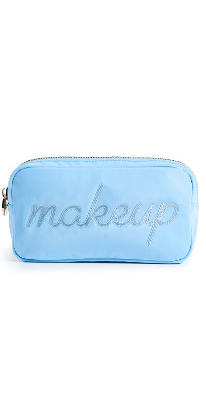 Stoney Clover Lane Periwinkle Makeup Embroidered Small Pouch Periwinkl