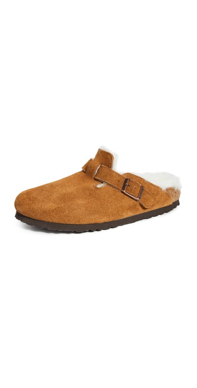 Birkenstock Boston Shearling Clogs Mink/Natural