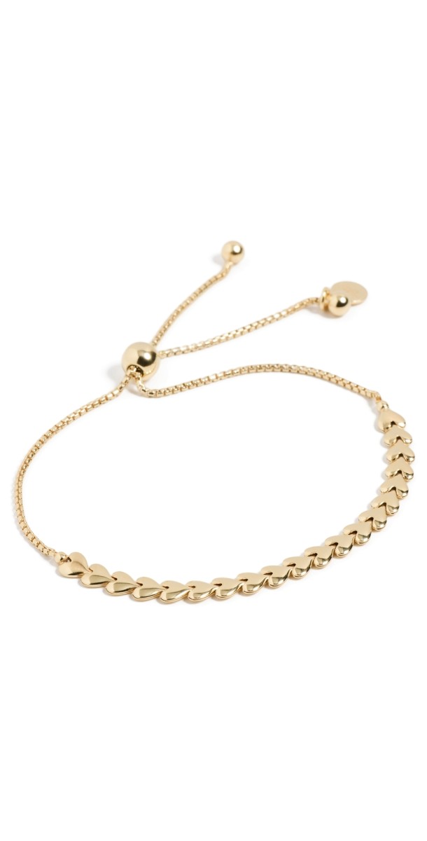 SHASHI Heart Tennis Bracelet Gold