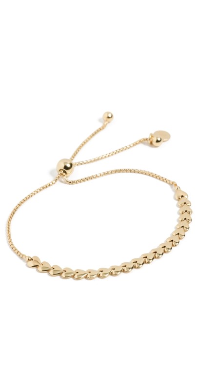 SHASHI Heart Tennis Bracelet Gold