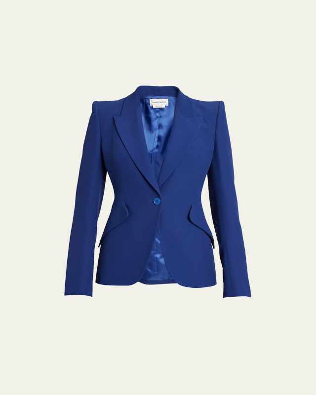 Classic Single-Breasted Suiting Blazer