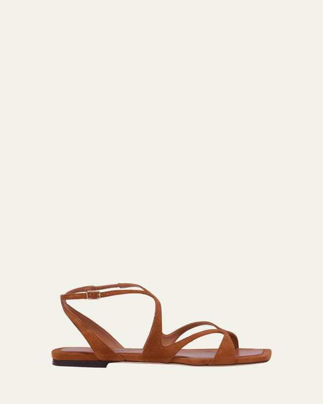 Ayla Suede Ankle-Strap Sandals