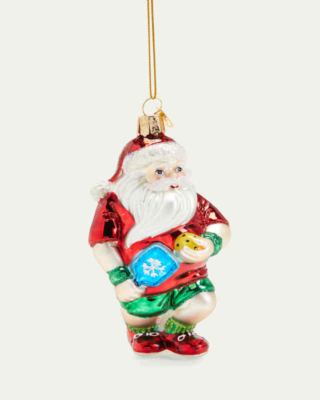 Pickleball Santa Ornament