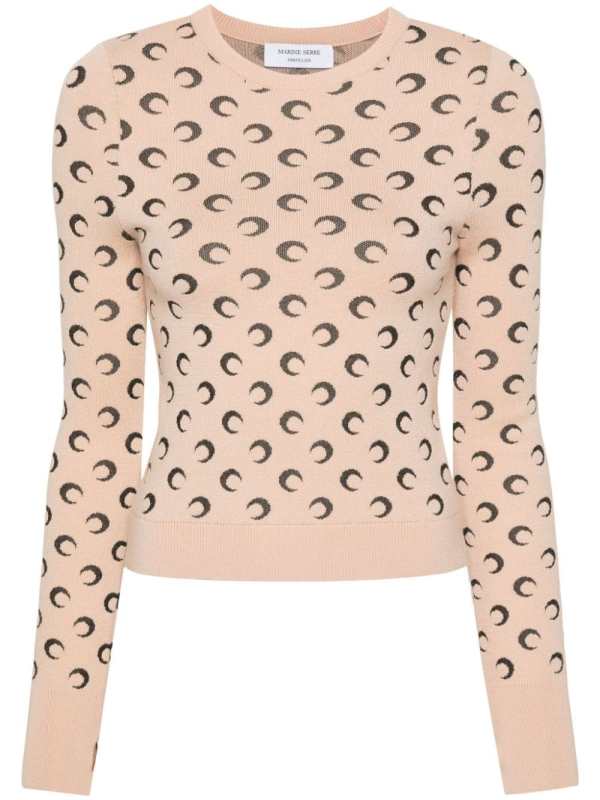 Crescent-Moon-jacquard jumper