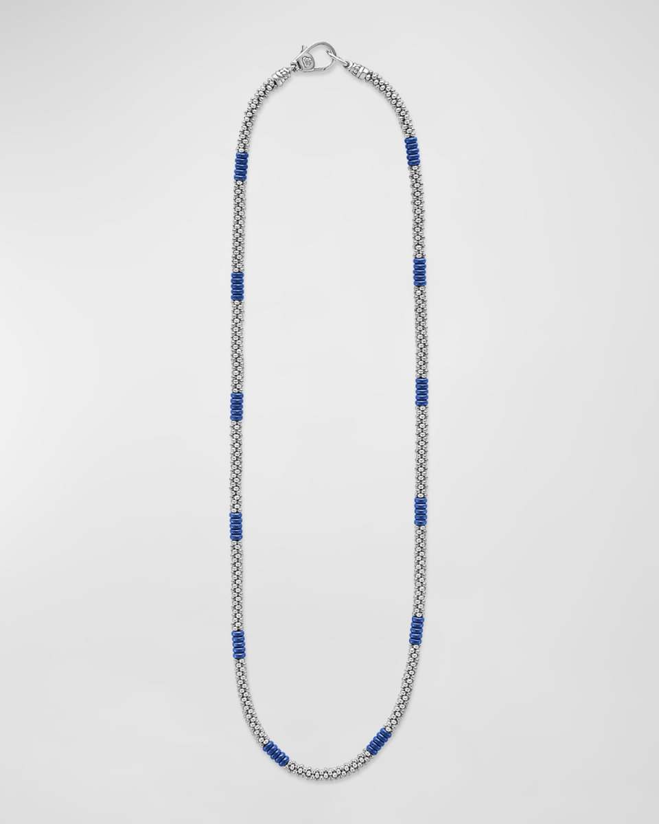 Blue Caviar Marine Ceramic 12-Station 3mm Rope Necklace, 16"L