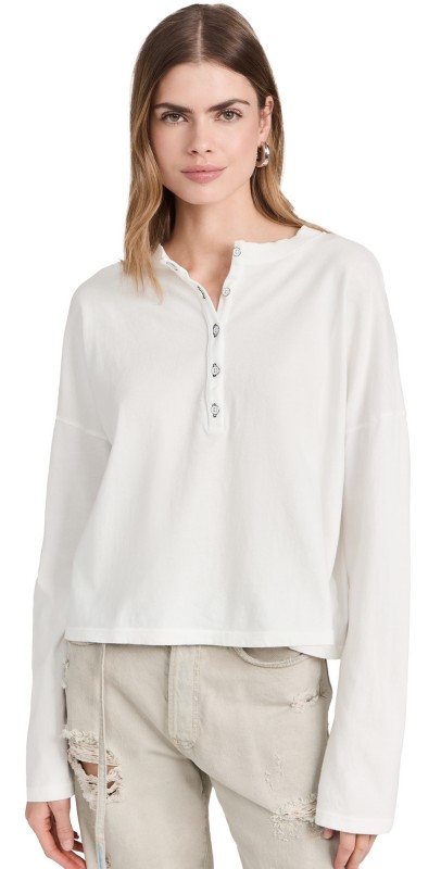 ASKK NY Oversized Henley Ivory