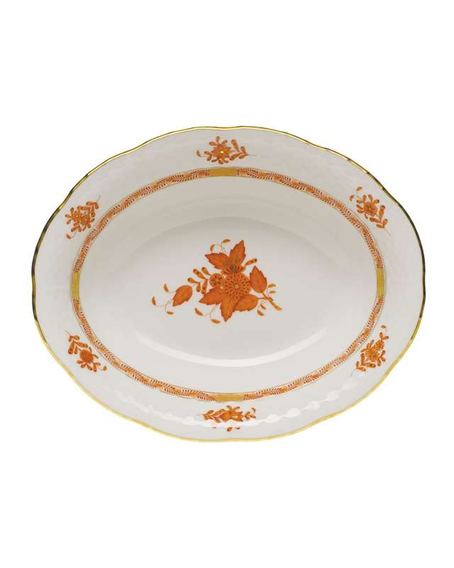 Chinese Bouquet Rust Open Vegetable Dish
