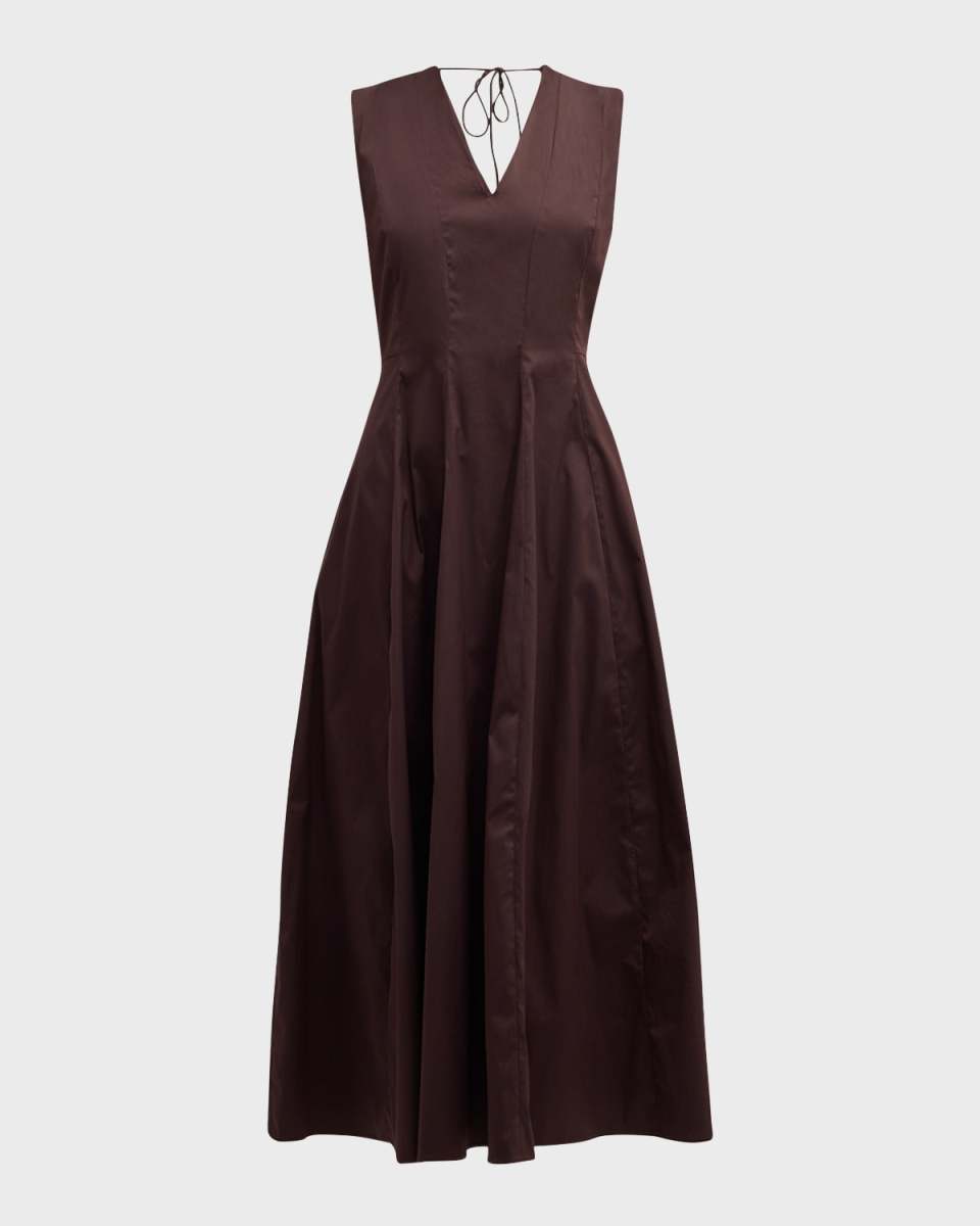Alloro V-Neck Sleeveless Midi Dress