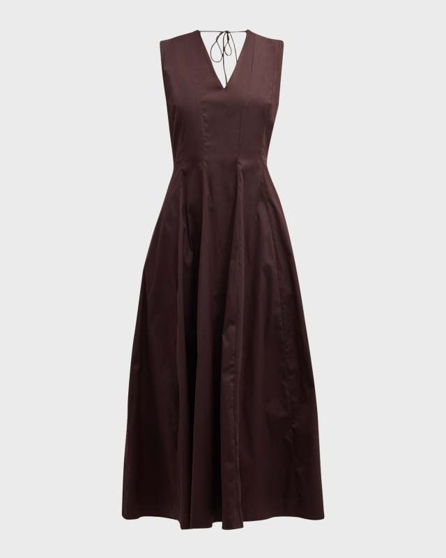 Alloro V-Neck Sleeveless Midi Dress