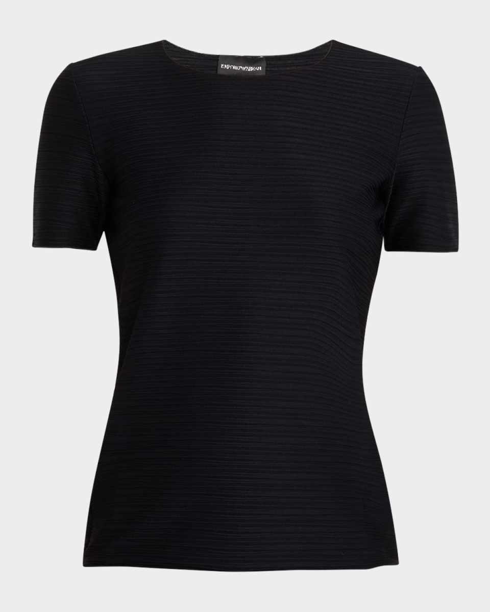 Crewneck Textured Jersey T