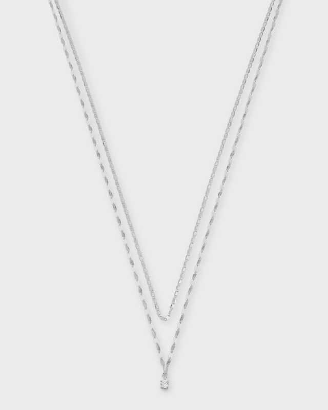 Solo Double-Strand Necklace with Diamond