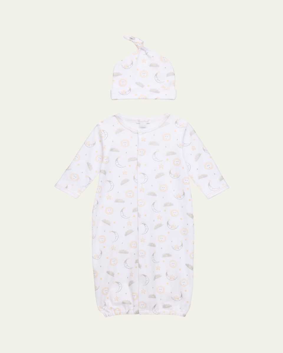Kid's Good Night Convertible Gown and Hat Set, Size Newborn-