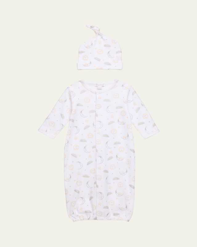Kid's Good Night Convertible Gown and Hat Set, Size Newborn-
