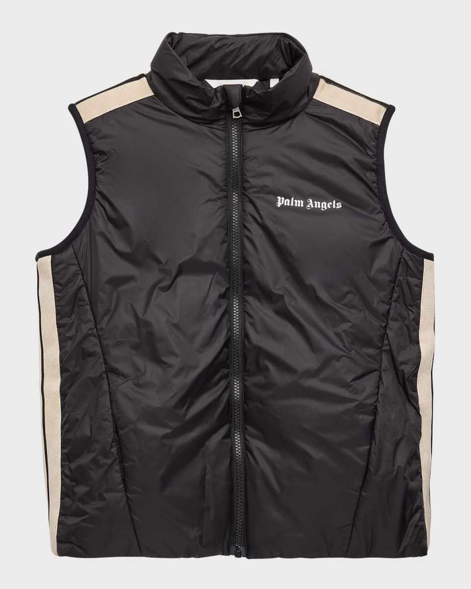 Boy's Lightweight Embroidered Logo Puffer Vest, Size