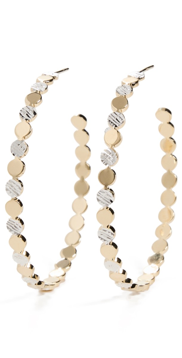 Jennifer Zeuner Jewelry Bea Medium Hoops Two Tone