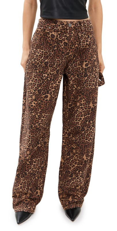 AFRM Rhett Jeans Rock Leopard