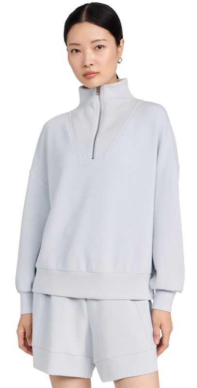 Varley Hawley Half Zip Sweatshirt Grey Dawn