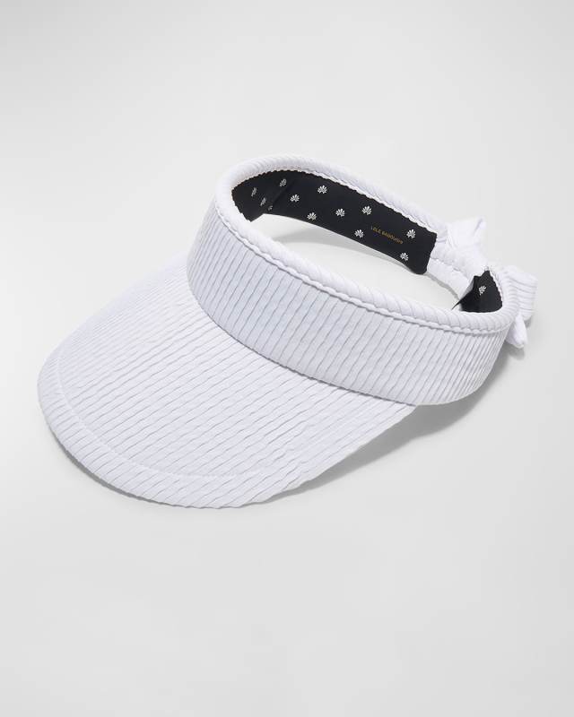 White Swimmer Bow Tie Visor