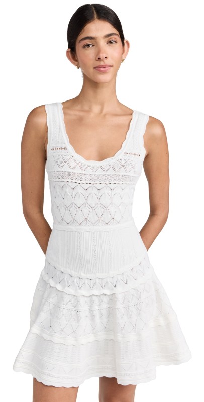 LoveShackFancy Ronelle Dress White