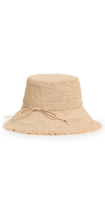 Hat Attack Packable Raffia Bucket Hat Natural