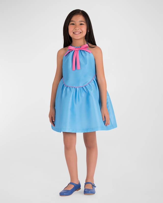 Girl's Petite Bow Dress, Size 3T-10