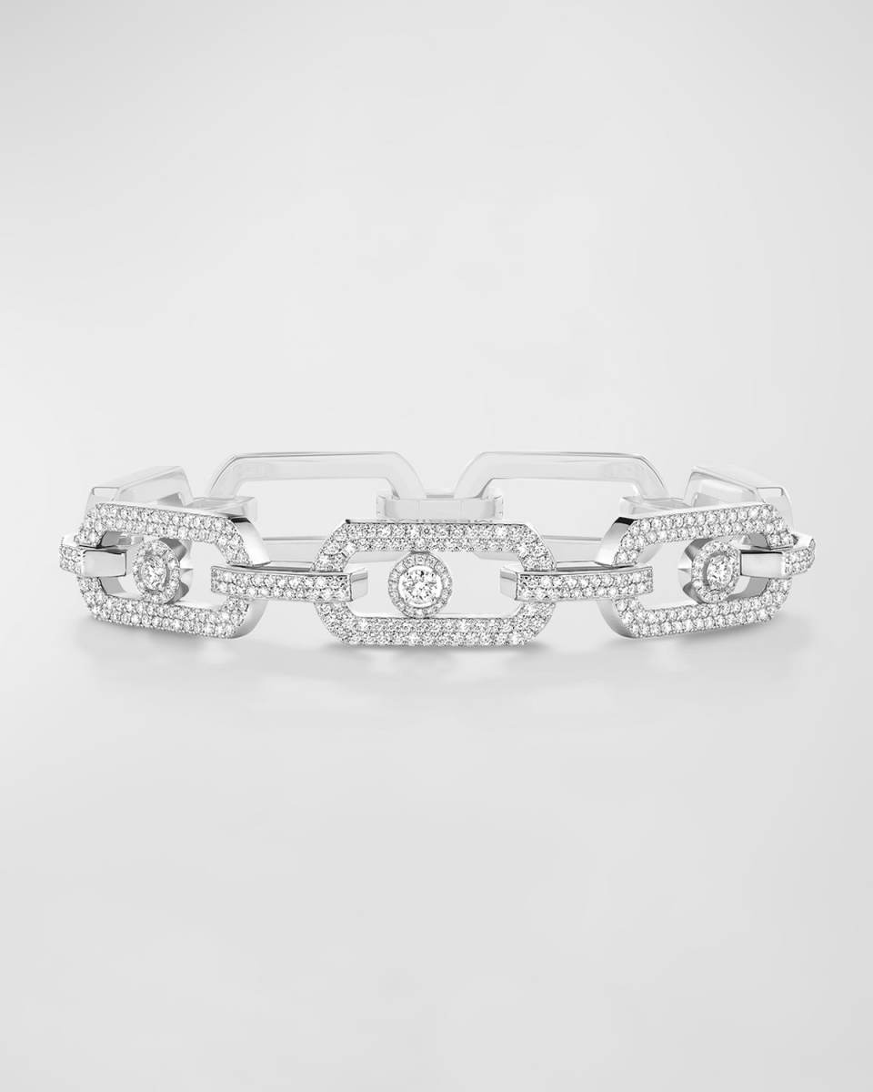 SO MOVE XL 18K WHITE GOLD PAVE SET BRACELET