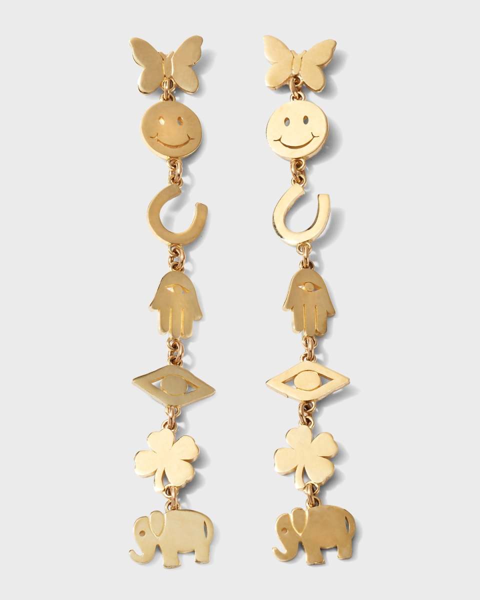 14k Yellow Gold Medium Tiny Pure Drop Earrings