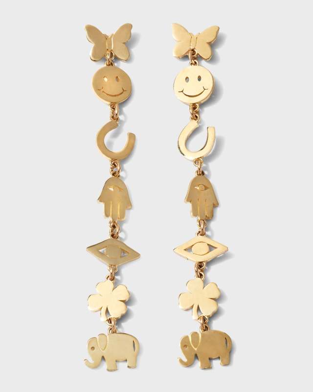 14k Yellow Gold Medium Tiny Pure Drop Earrings