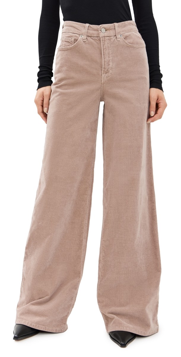 Good American Corduroy Good Skate Jeans Flax001