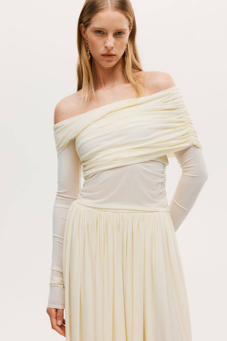 H&M Draped Off-the-shoulder Top