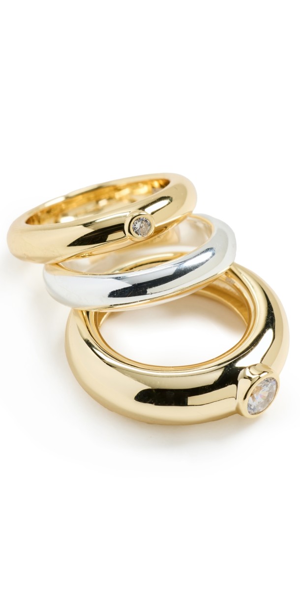 MÉGA Stacking Donut Rings Gold/Silver