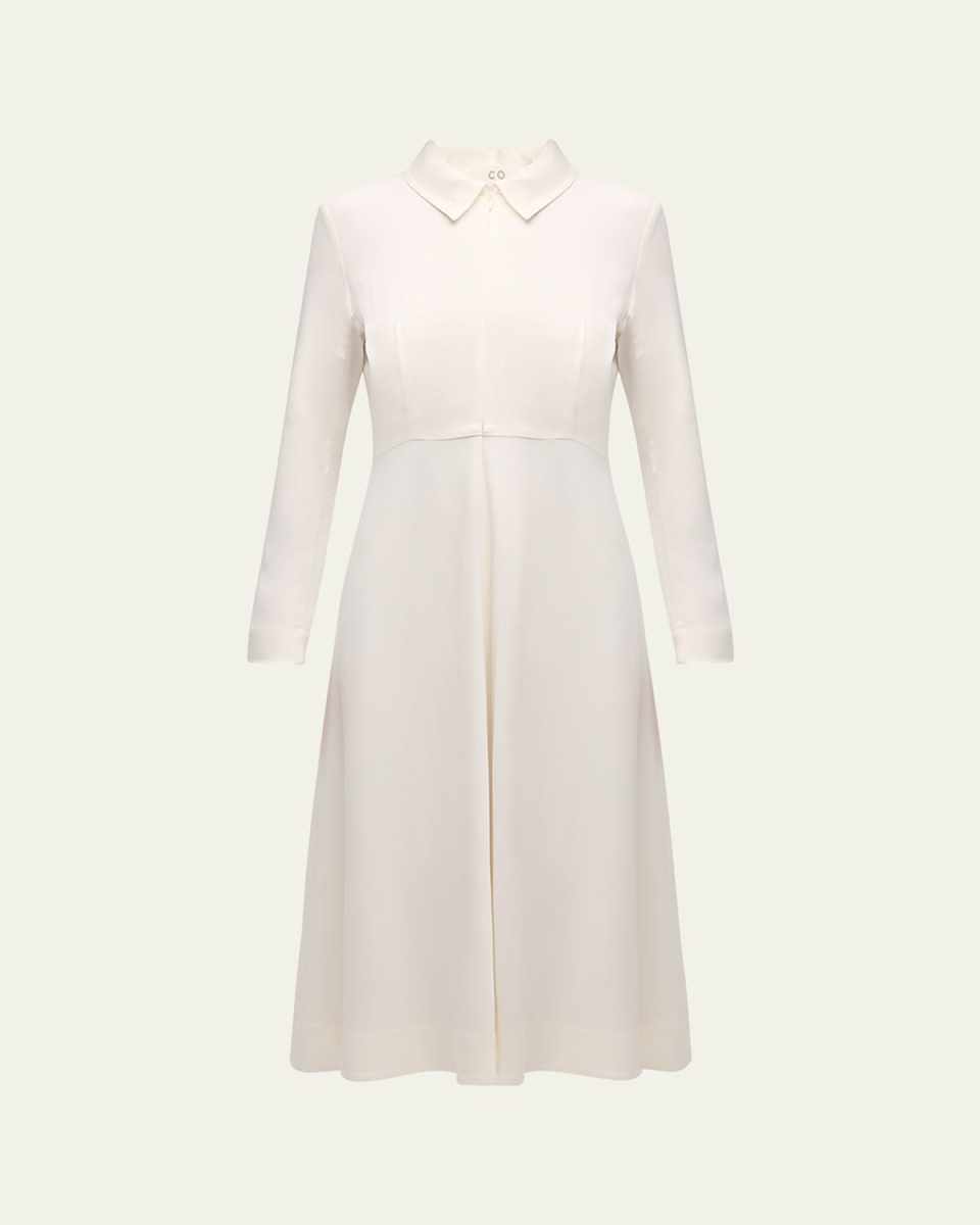Long-Sleeve Midi Shirtdress