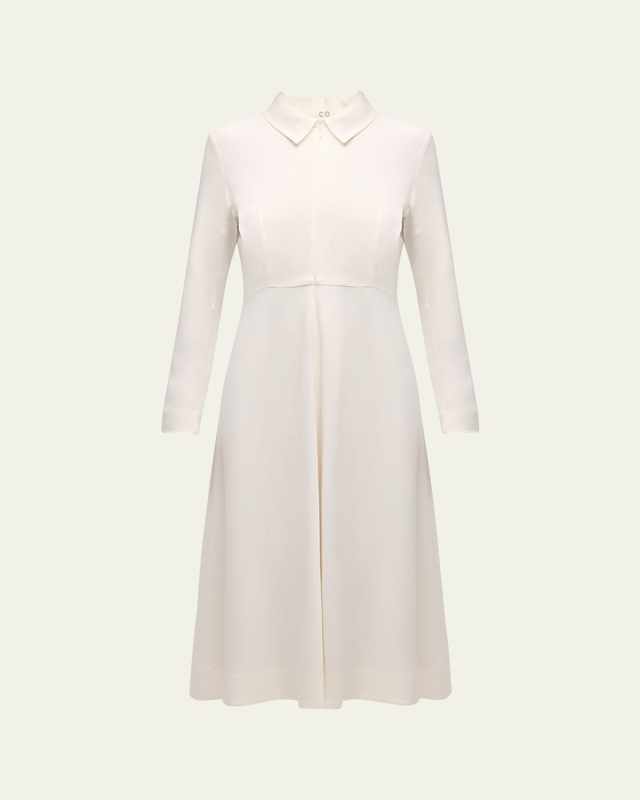 Long-Sleeve Midi Shirtdress
