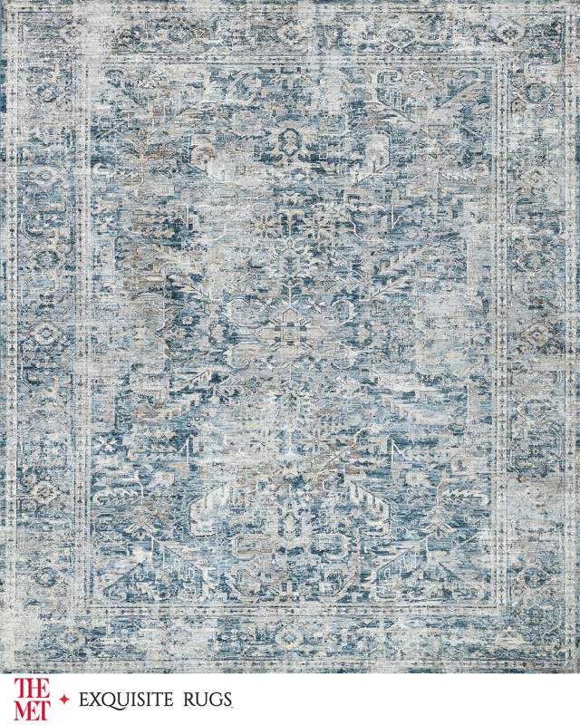 Antique Loom Blue Rug, 12' x 15'