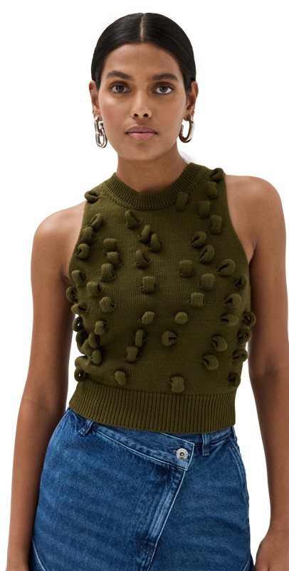 JW Anderson Loop Tank Top Olive