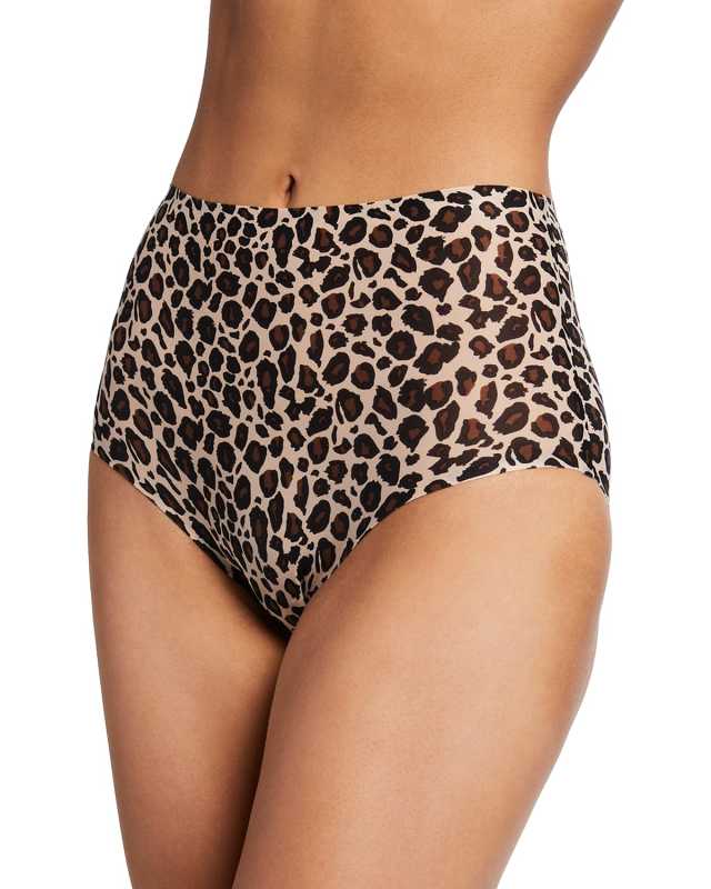 Soft Stretch High-Rise Leopard-Print Briefs