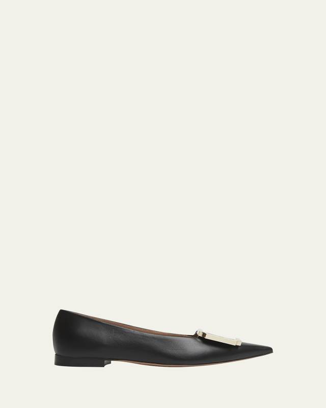 Hayes Leather Buckle Ballerina Flats