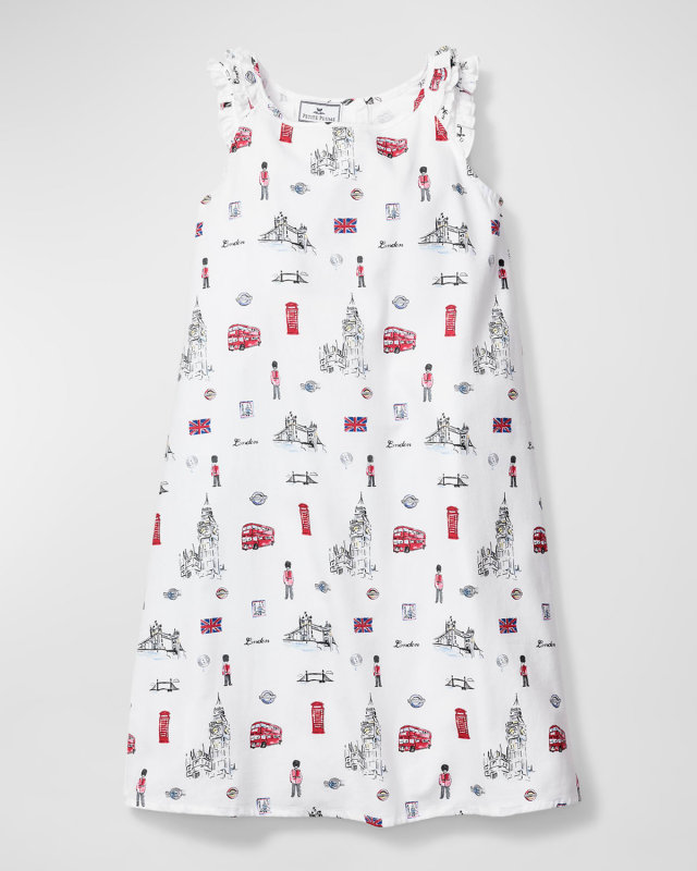 Girl's Amelie London Is Calling-Print Nightgown, Size 2-12