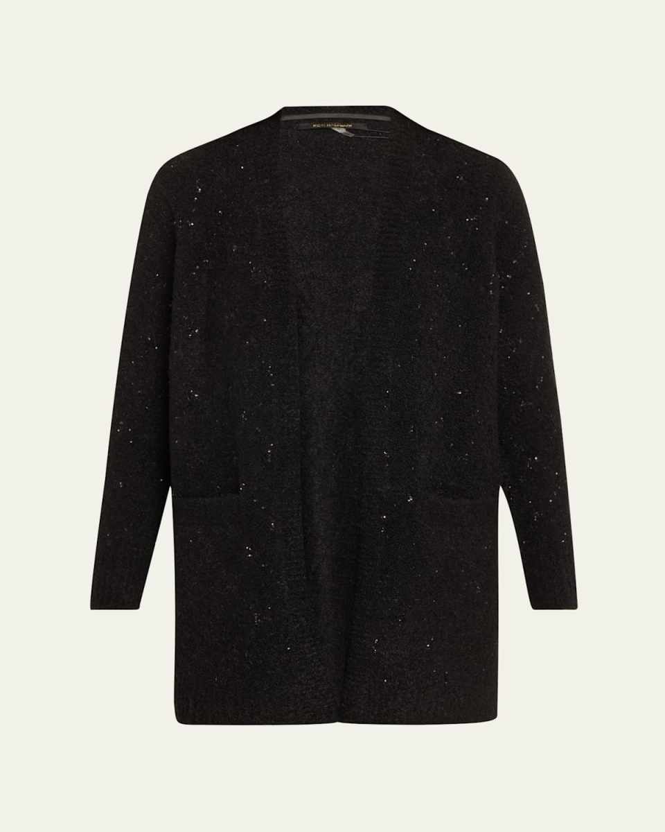 Reeve Open-Front Sequin Cardigan