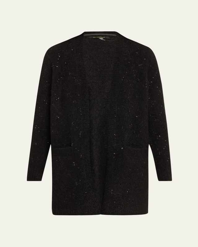 Reeve Open-Front Sequin Cardigan