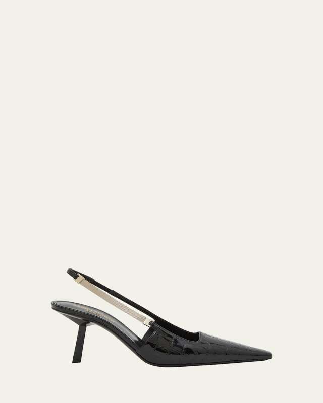 Blake Croco Slingback Pumps