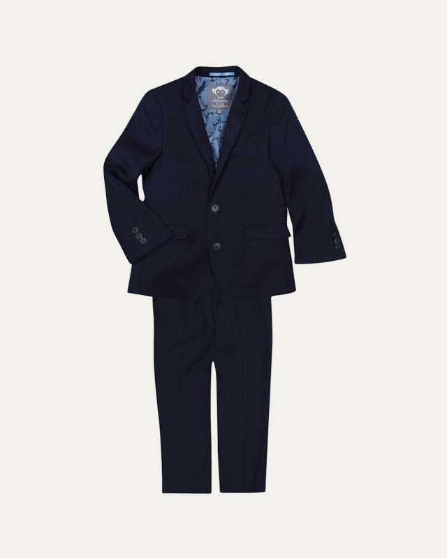 Boys' Two-Piece Mod Suit, Navy, Size 16
